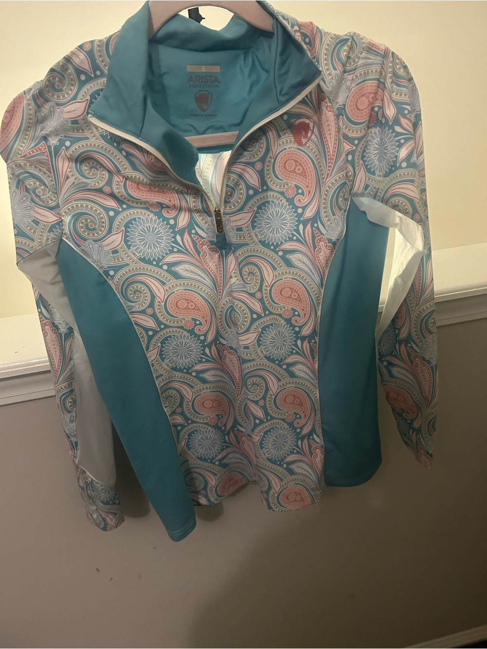 Arista Equestrian long-sleeve quarter-zip top f size women’s small